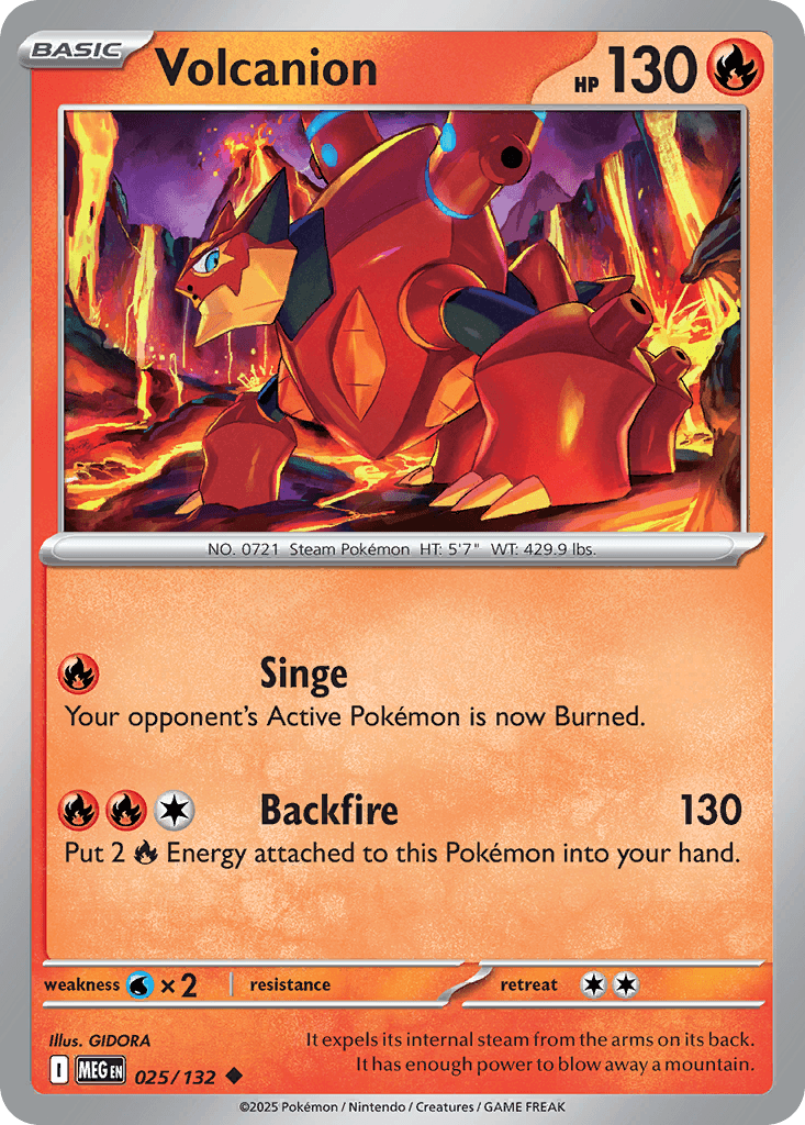 Volcanion Pokémon card