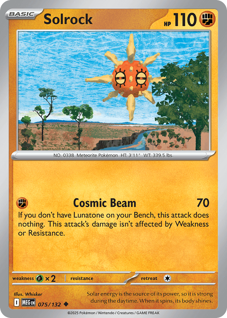 Solrock Pokémon card