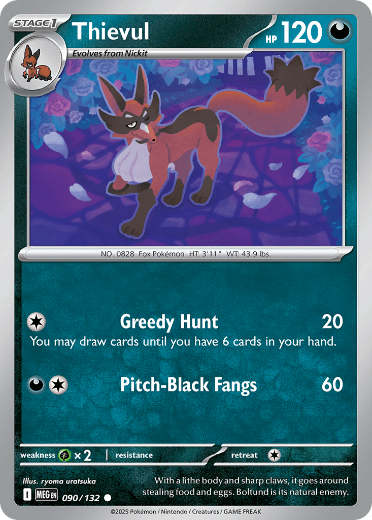 Thievul Pokémon card