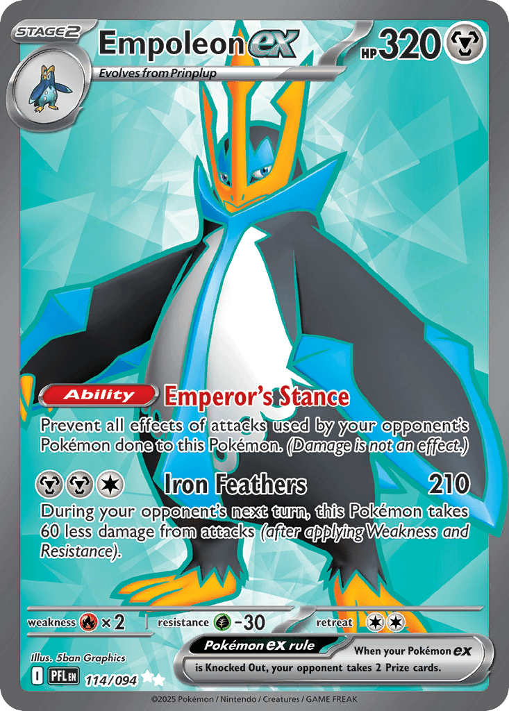Empoleon ex Pokémon card