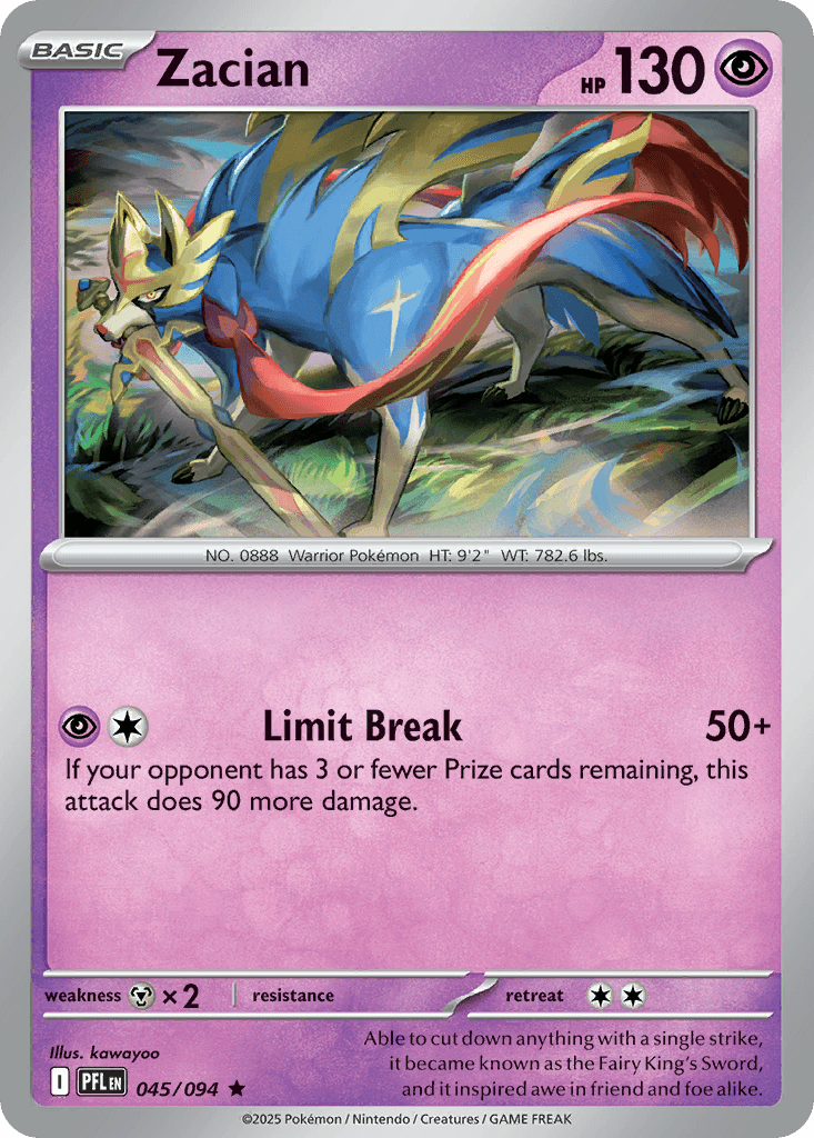 Zacian Pokémon card