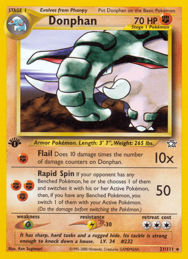 Donphan Pokémon card