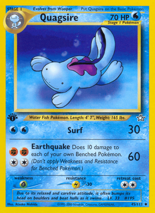 Quagsire Pokémon card