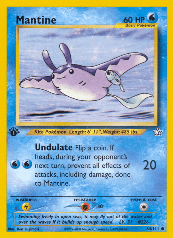 Mantine Pokémon card