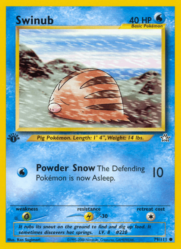 Swinub Pokémon card