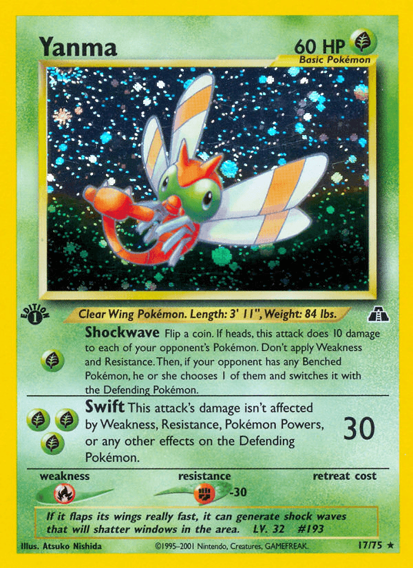 Yanma Pokémon card