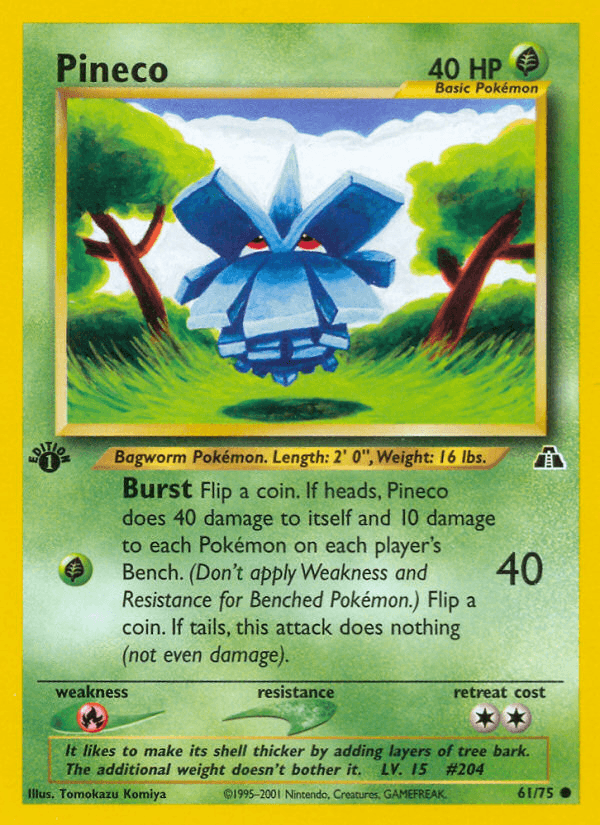 Pineco Pokémon card