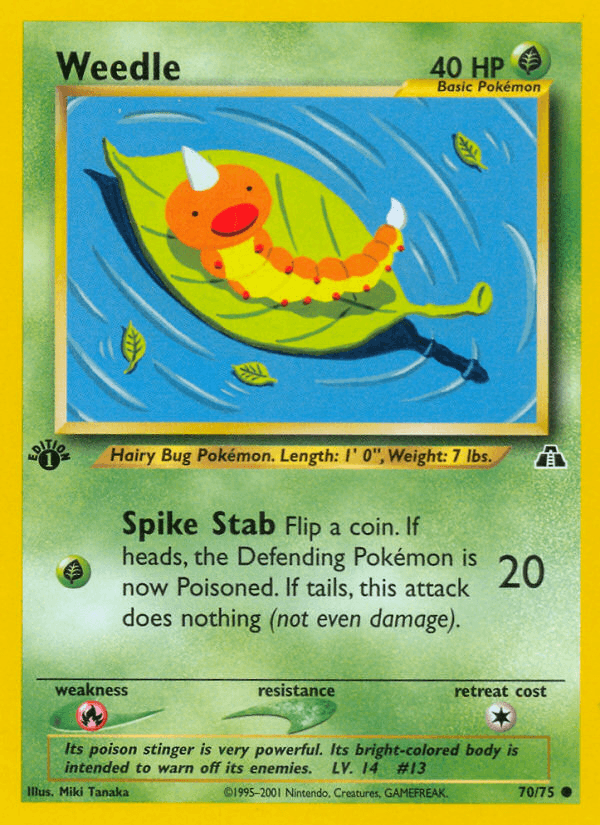 Weedle Pokémon card
