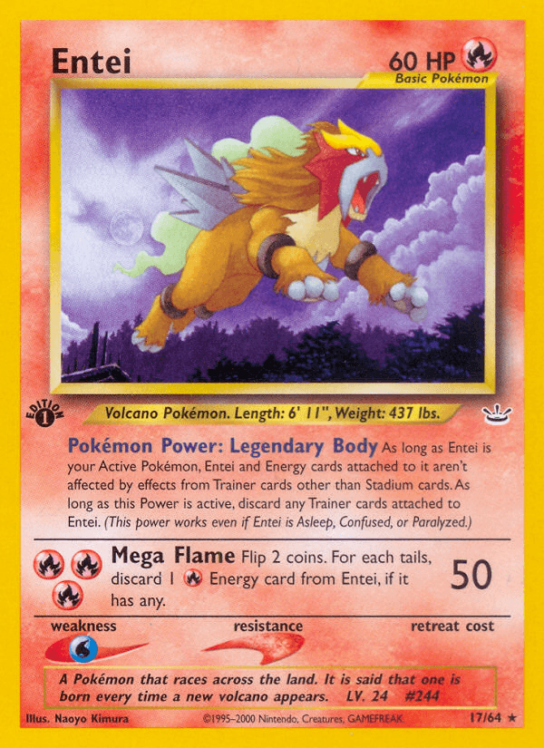Entei Pokémon card