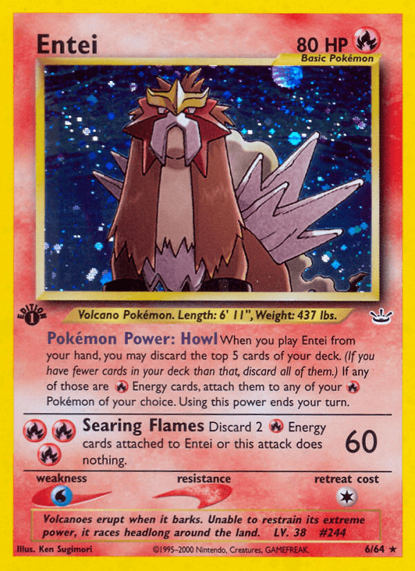 Entei Pokémon card