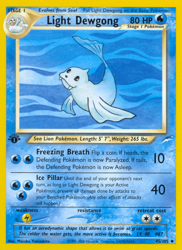 Light Dewgong Pokémon card