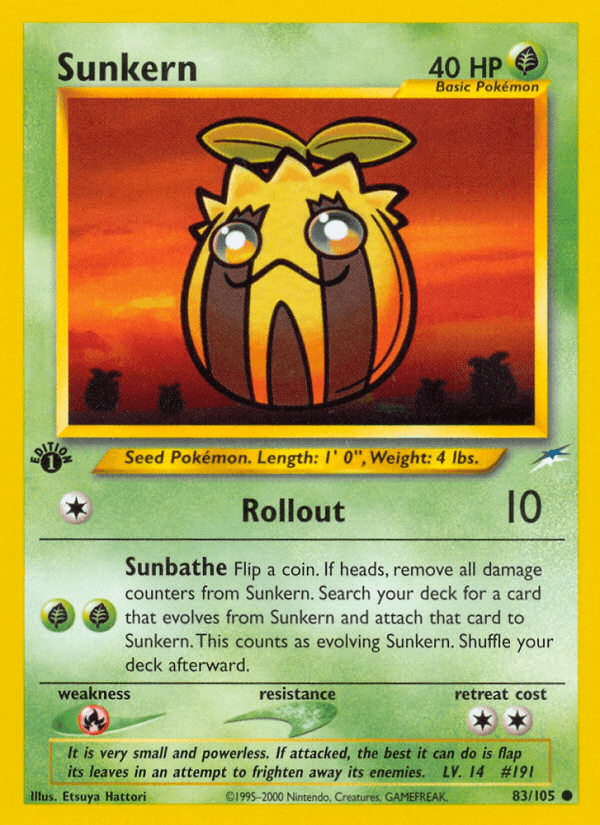 Sunkern Pokémon card