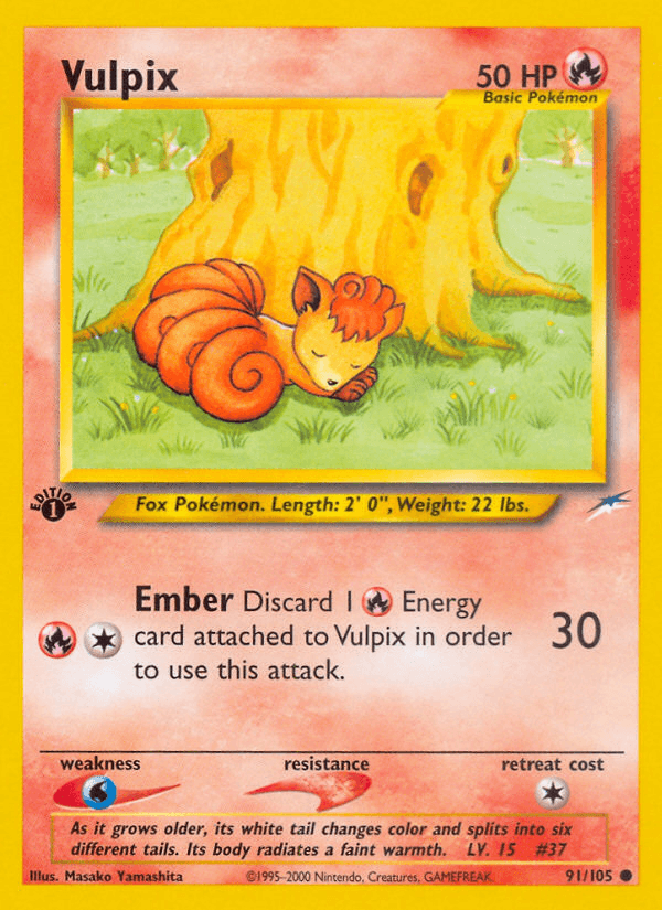Vulpix Pokémon card