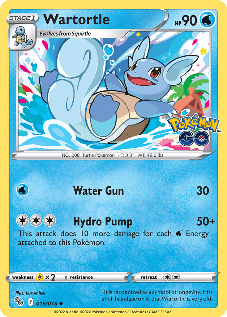 Wartortle Pokémon card