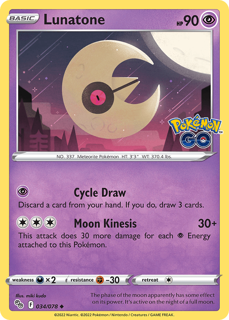 Lunatone Pokémon card