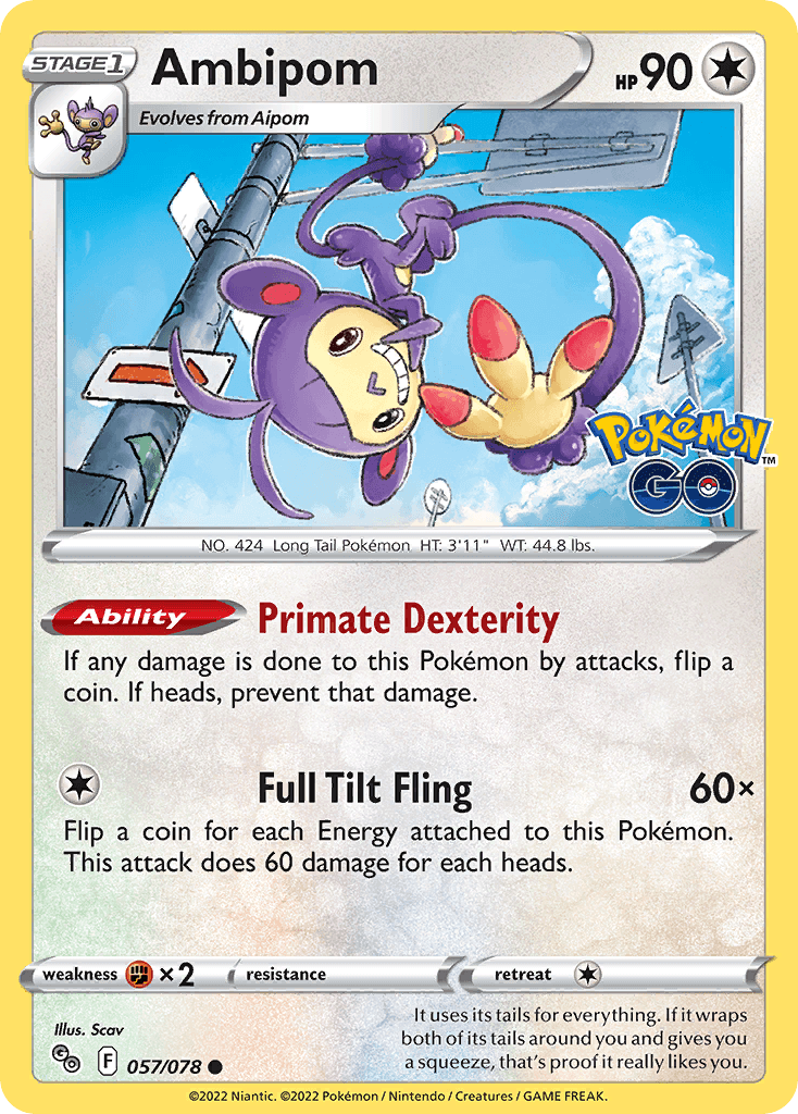 Ambipom Pokémon card