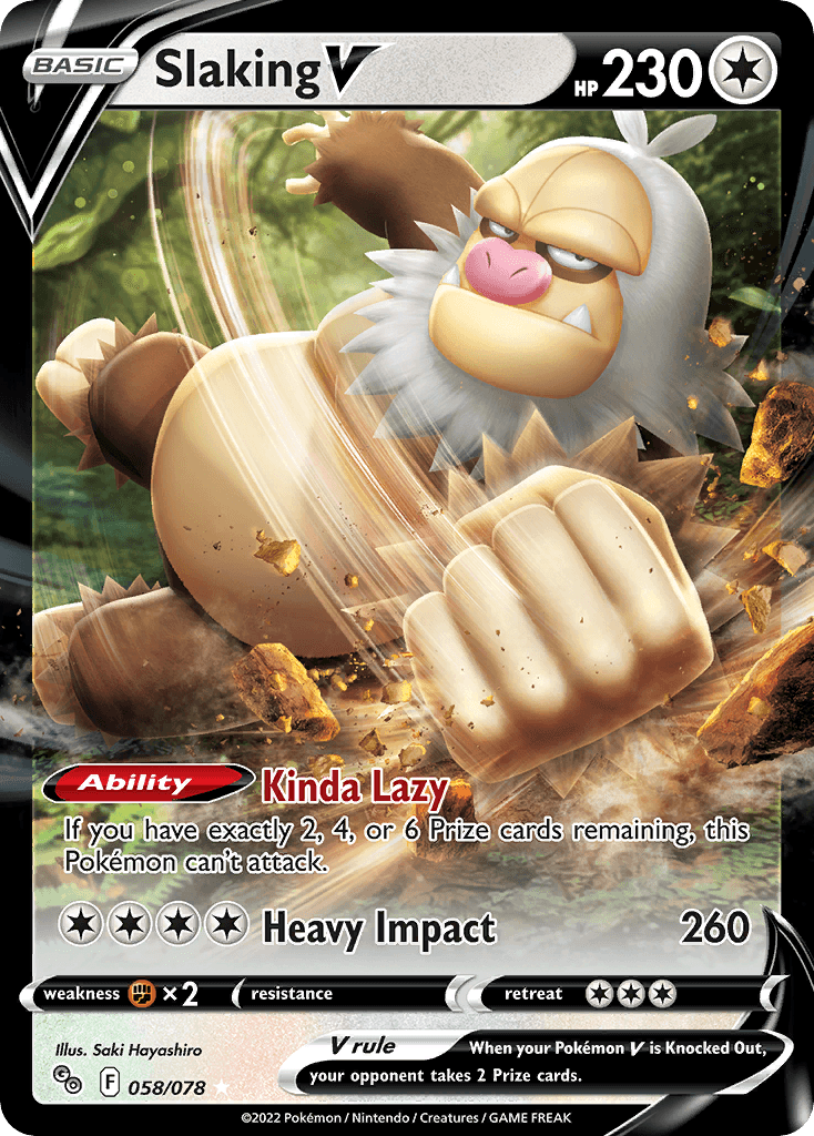 Slaking V Pokémon card