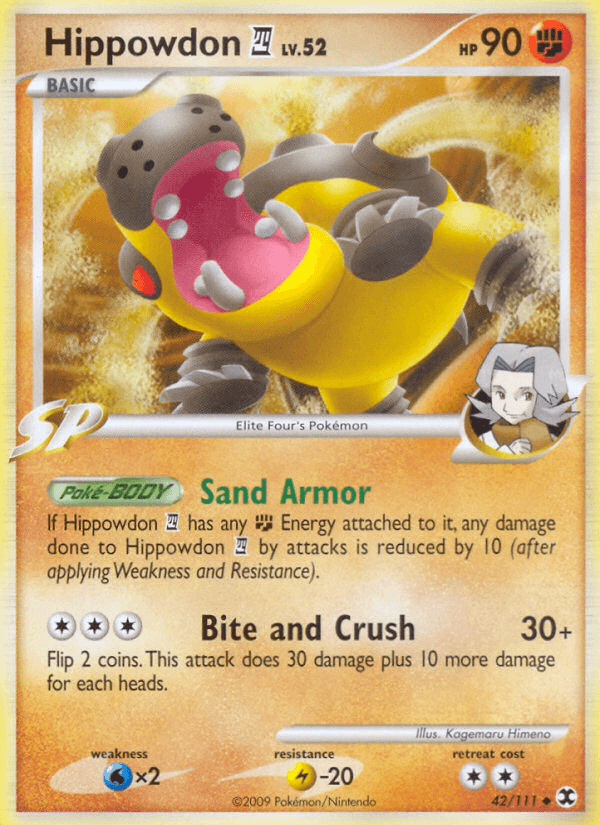 Hippowdon E4 Pokémon card