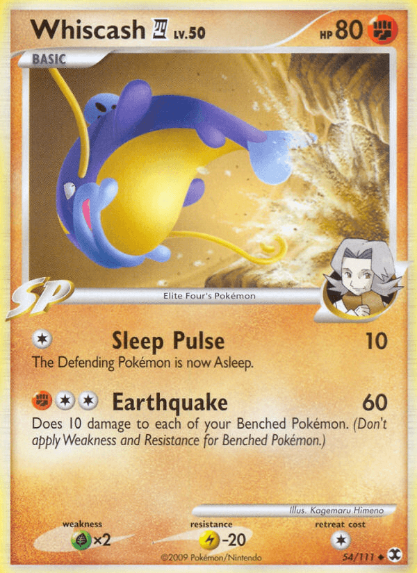 Whiscash E4 Pokémon card