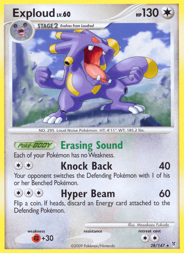 Exploud Pokémon card