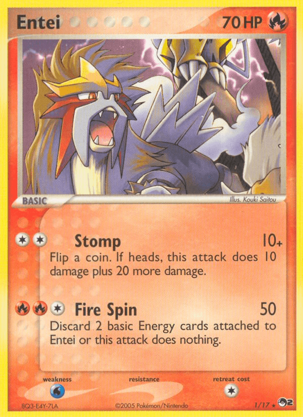 Entei Pokémon card