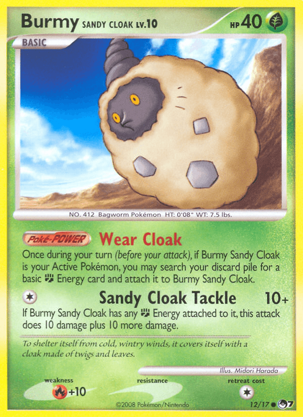 Burmy Sandy Cloak Pokémon card