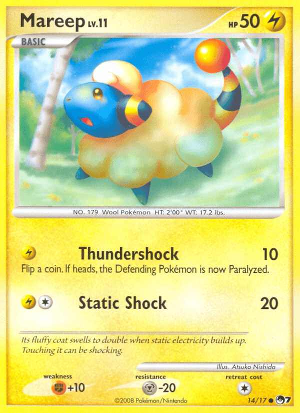 Mareep Pokémon card