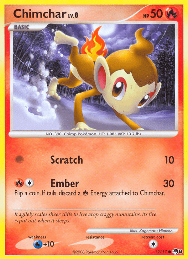 Chimchar Pokémon card