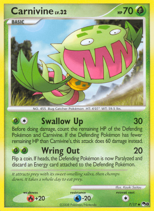 Carnivine Pokémon card
