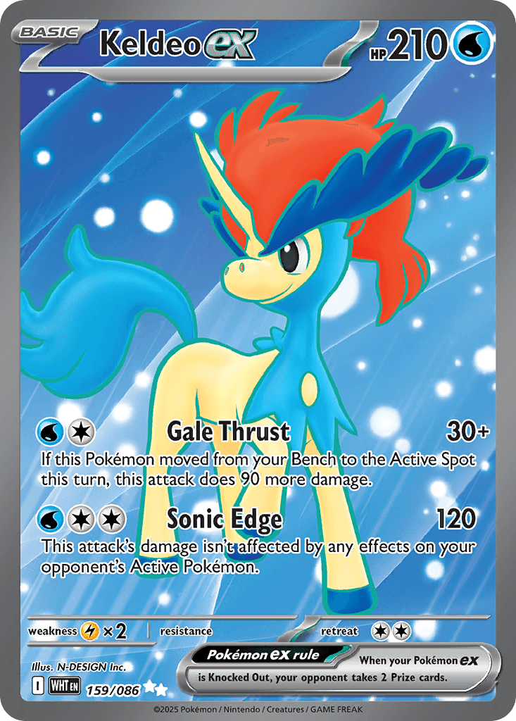Keldeo ex Pokémon card