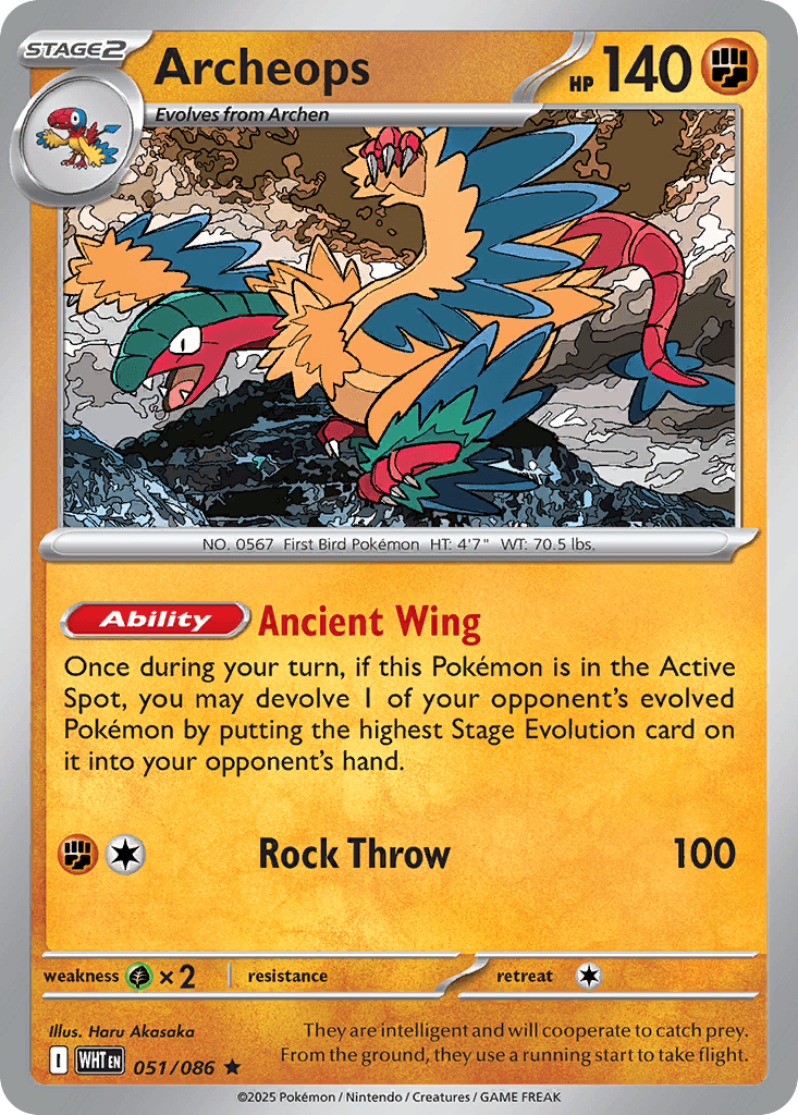 Archeops Pokémon card