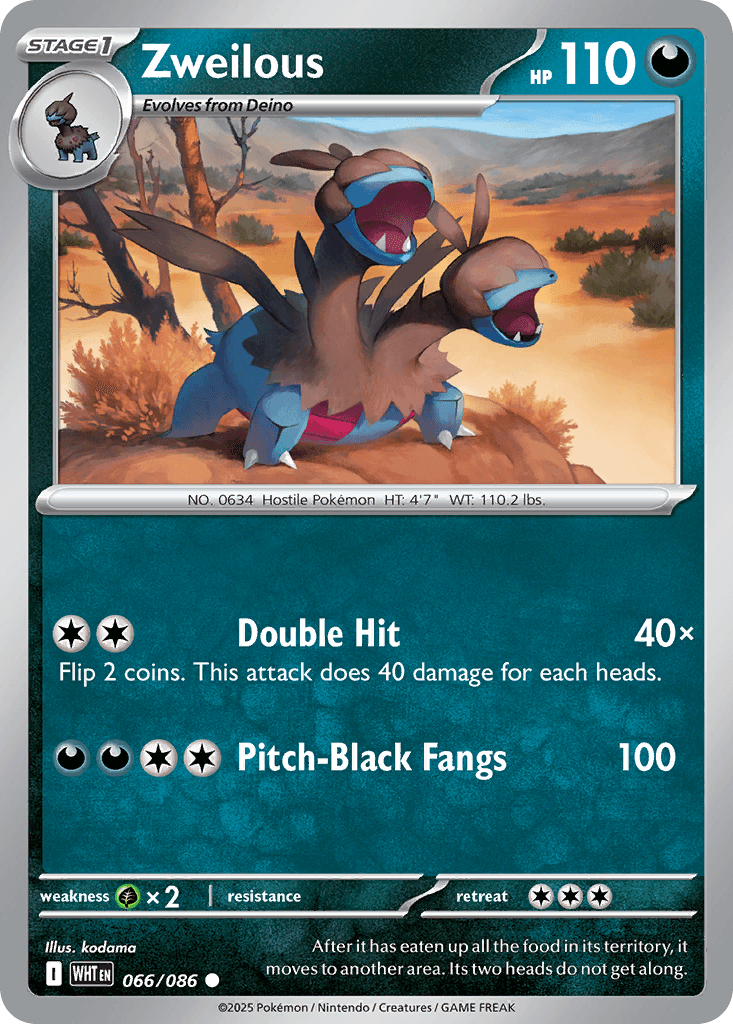 Zweilous Pokémon card
