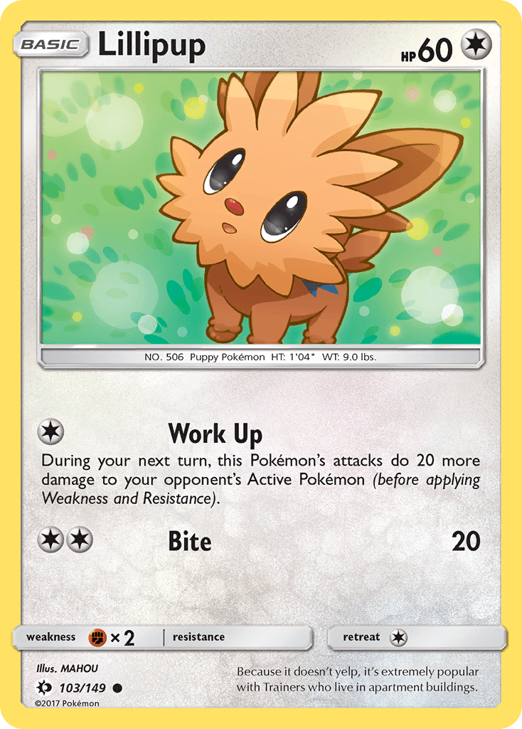 Lillipup Pokémon card