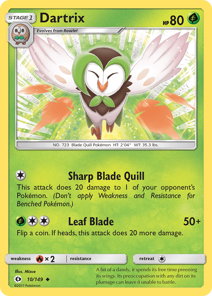 Dartrix Pokémon card