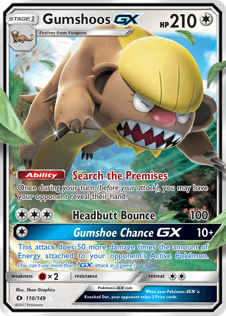 Gumshoos-GX Pokémon card