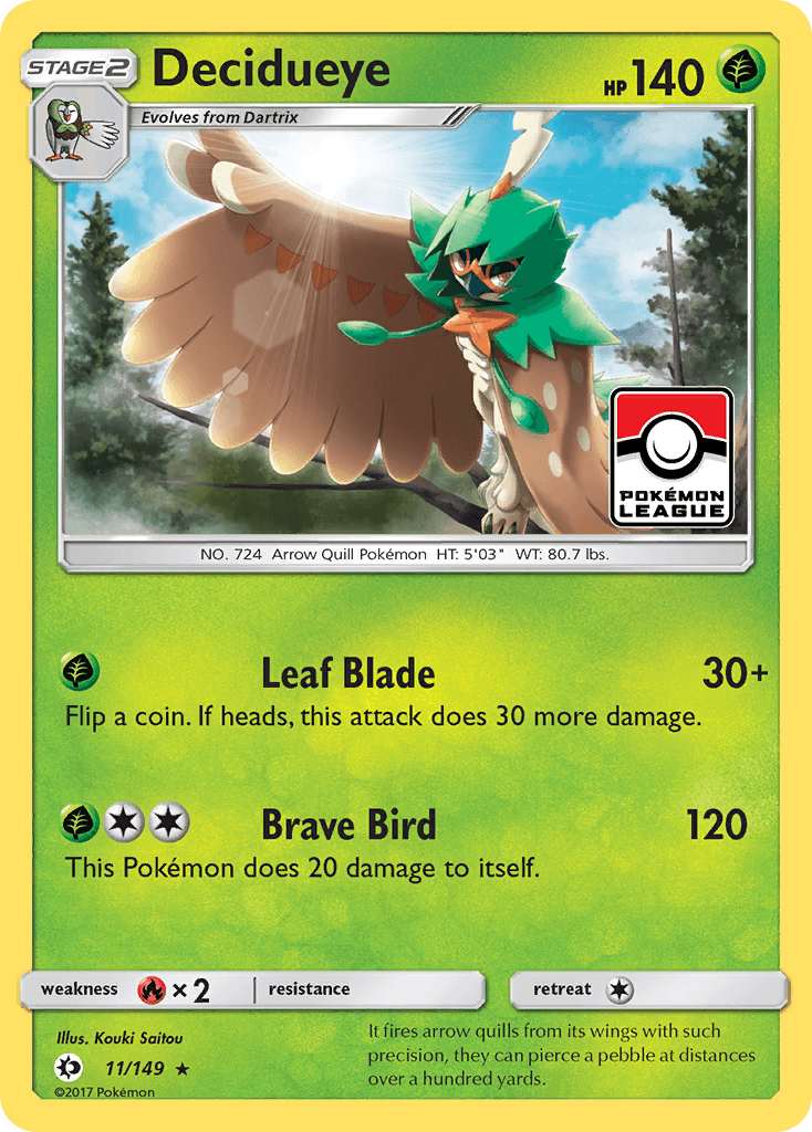 Decidueye Pokémon card
