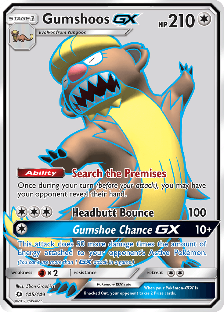Gumshoos-GX Pokémon card