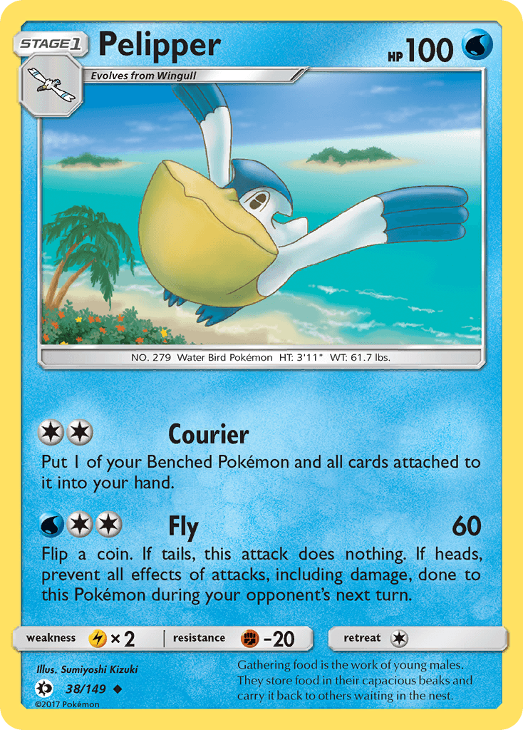 Pelipper Pokémon card
