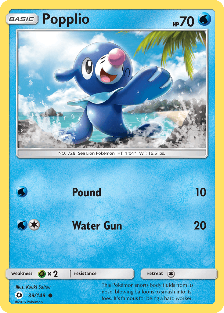 Popplio Pokémon card