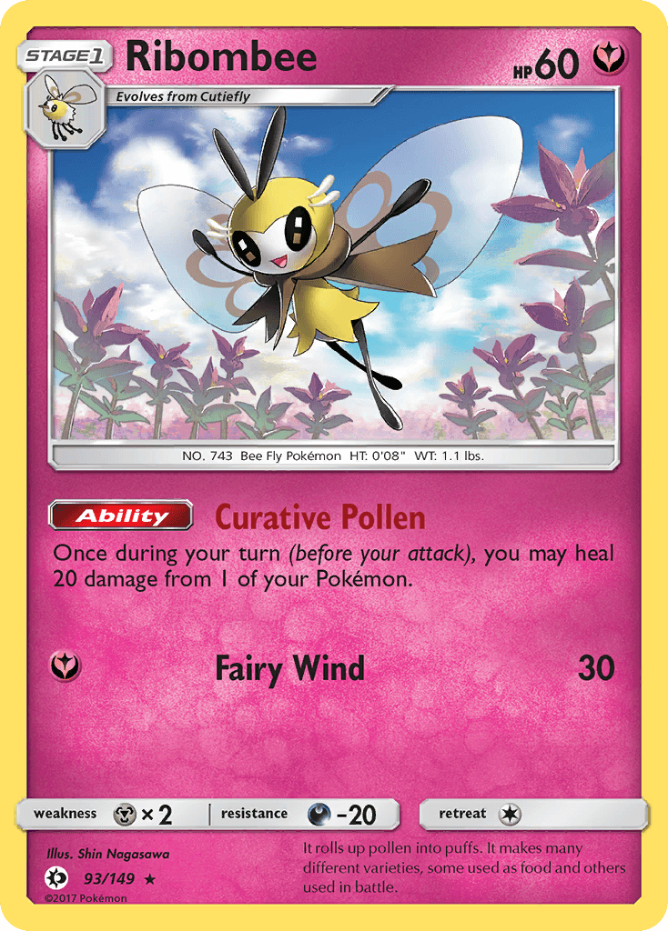 Ribombee Pokémon card