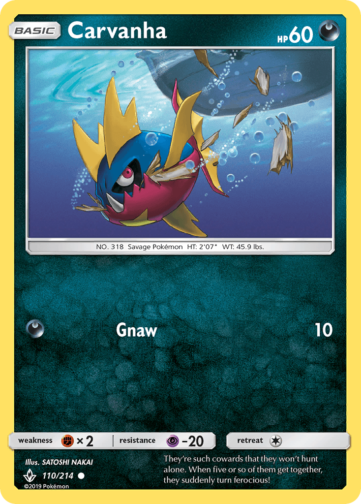 Carvanha Pokémon card