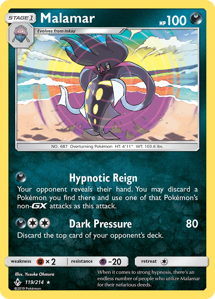 Malamar Pokémon card