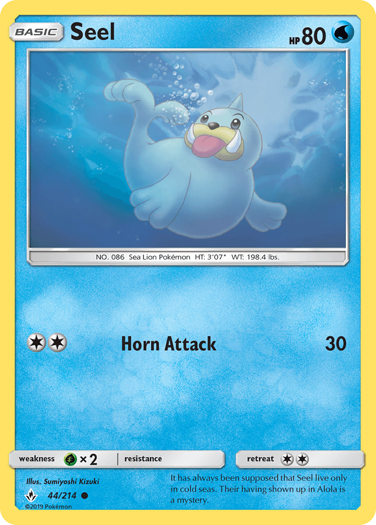 Seel Pokémon card