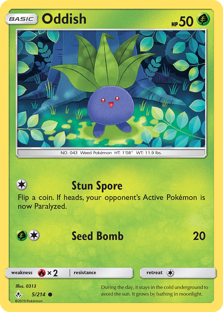 Oddish Pokémon card
