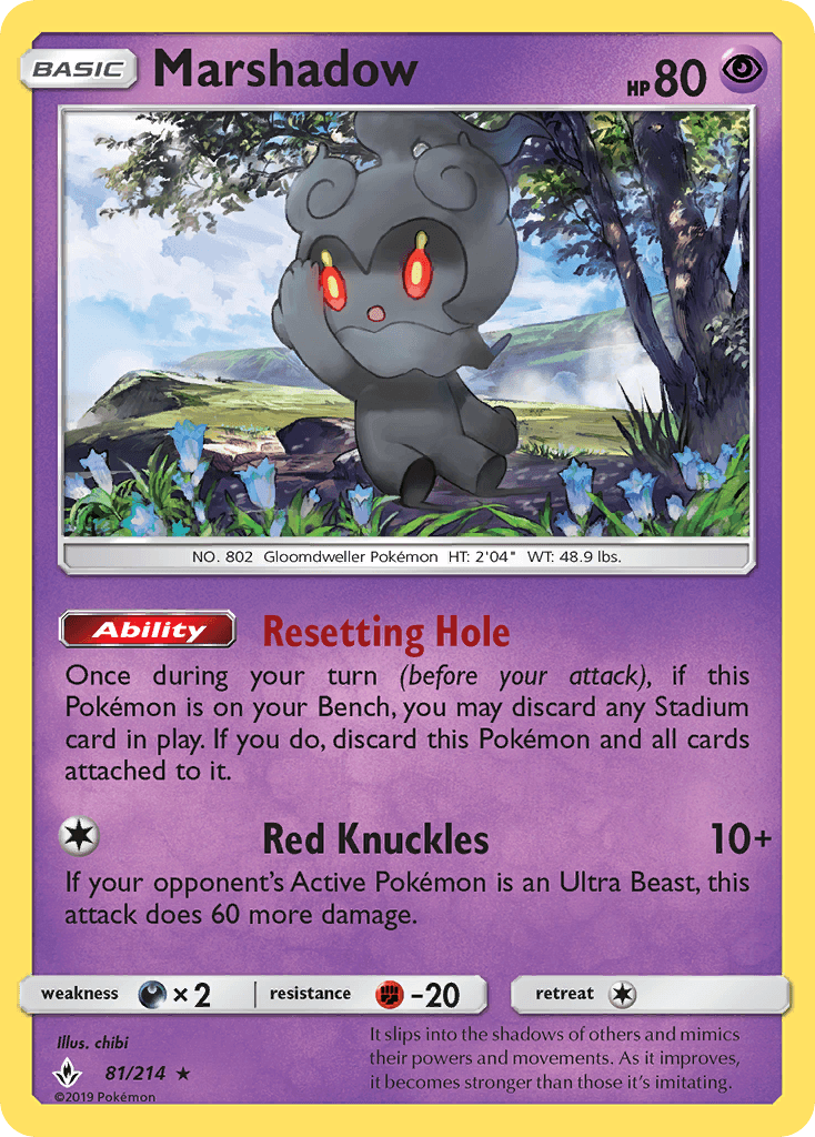 Marshadow Pokémon card