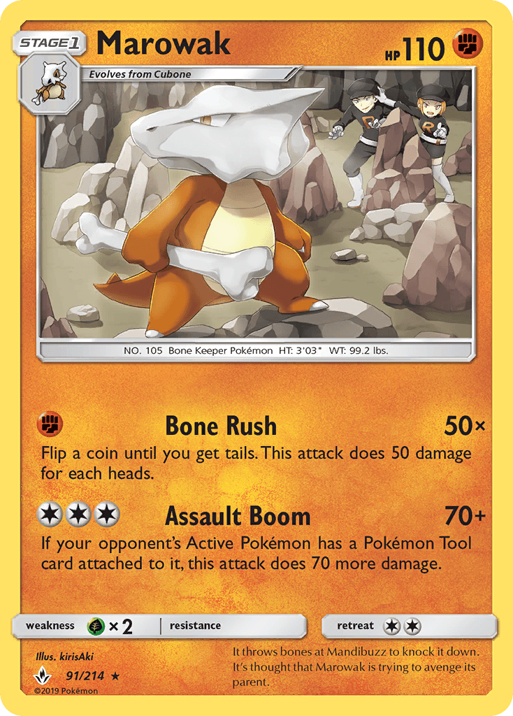 Marowak Pokémon card