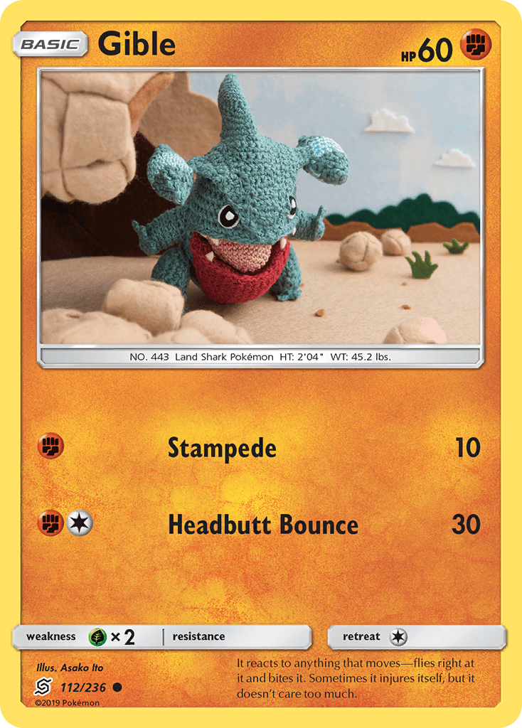 Gible Pokémon card