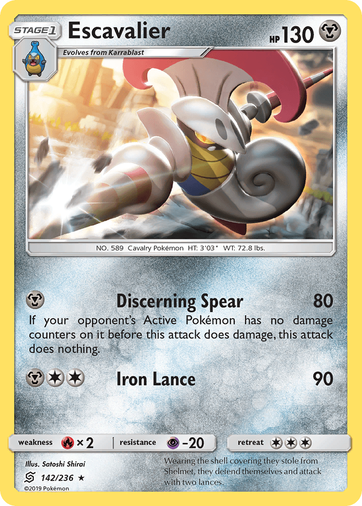 Escavalier Pokémon card