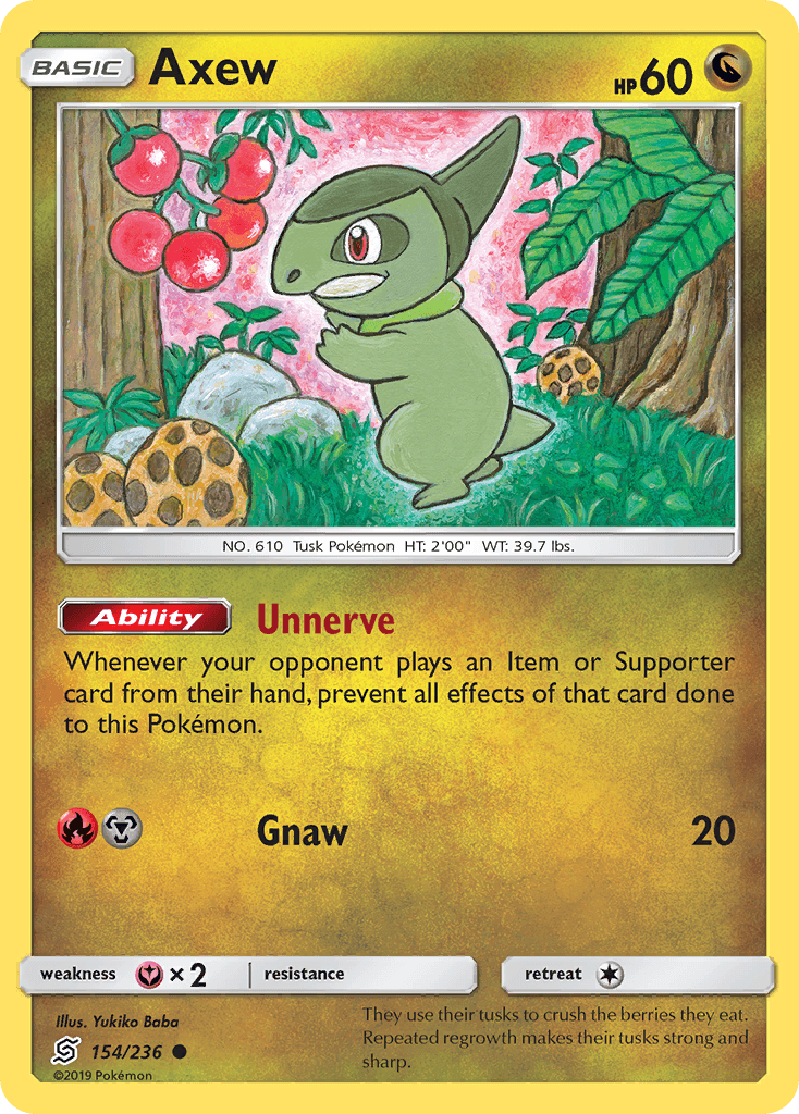 Axew Pokémon card
