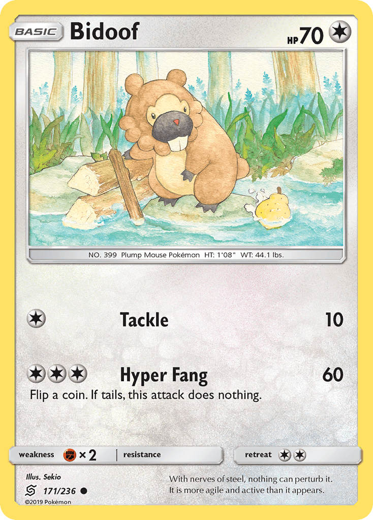 Bidoof Pokémon card